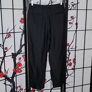 Dries Van Noten Nwt Black Single Pleat Polka Dot Women's Pants Size 2